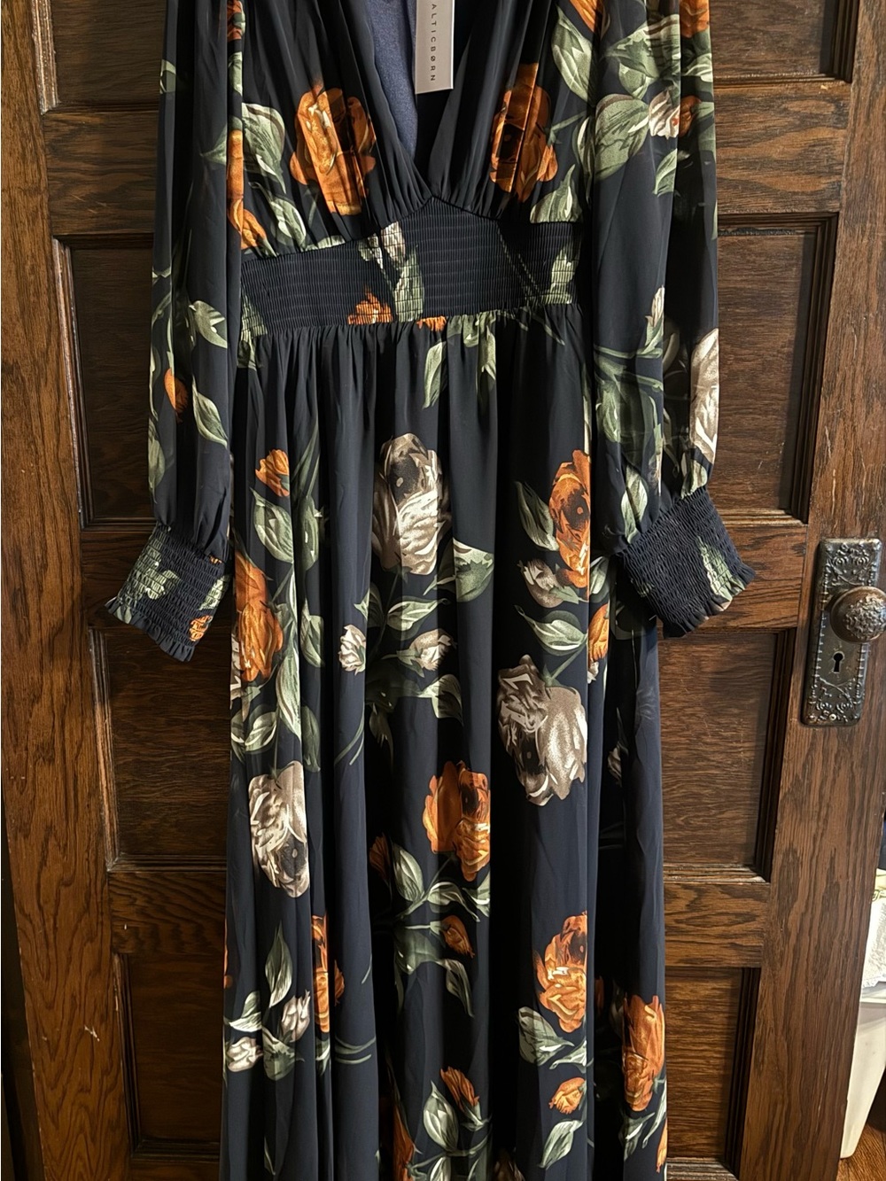 Baltic Born Olivia Maxi Dress Midnight Navy Floral, NWT, XL